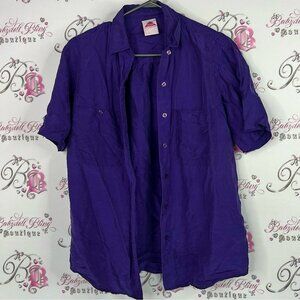 Lady footlocker button up vintage royal Vibrant Purple Casual Button Down Shirt